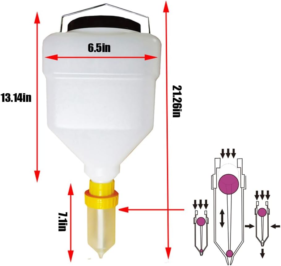 Olmecs Large Capacity Hanging Condiment / Sauce Dispenser for Restaurant and BBQ - Refillable Sauce Squeeze Bottle