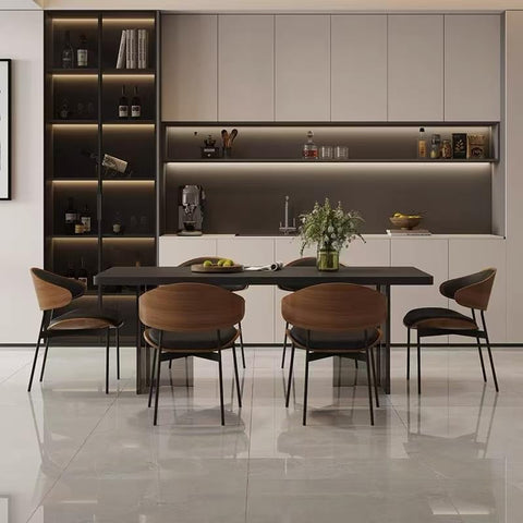 Olmecs Modern Wood & Leather Chairs for Home & Restaurant