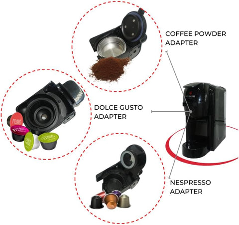 MEBASHI 3-in-1 Multifunction Espresso Capsule Coffee Machine (Black/Red/White) 1450W