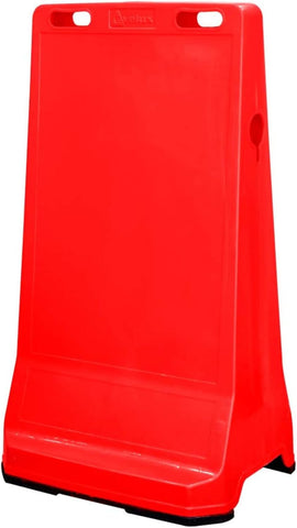 Olmecs Blank Road Barrier | Portable Barrier with Advertising Barges | Pavement Sign Barrier with Threaded Socket and Chain Attaching Hole