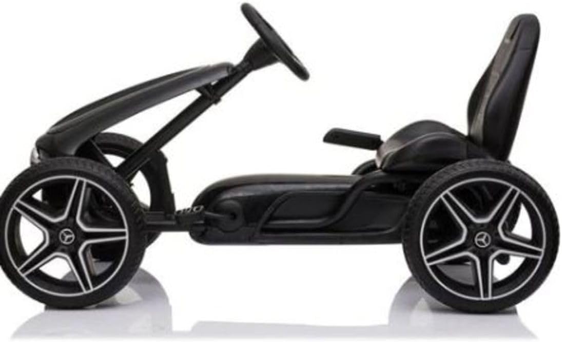Techplus Go Kart for Kids, 4 Wheel Pedal Powered Racer Car, Pedal Go Kart with Music & Horn