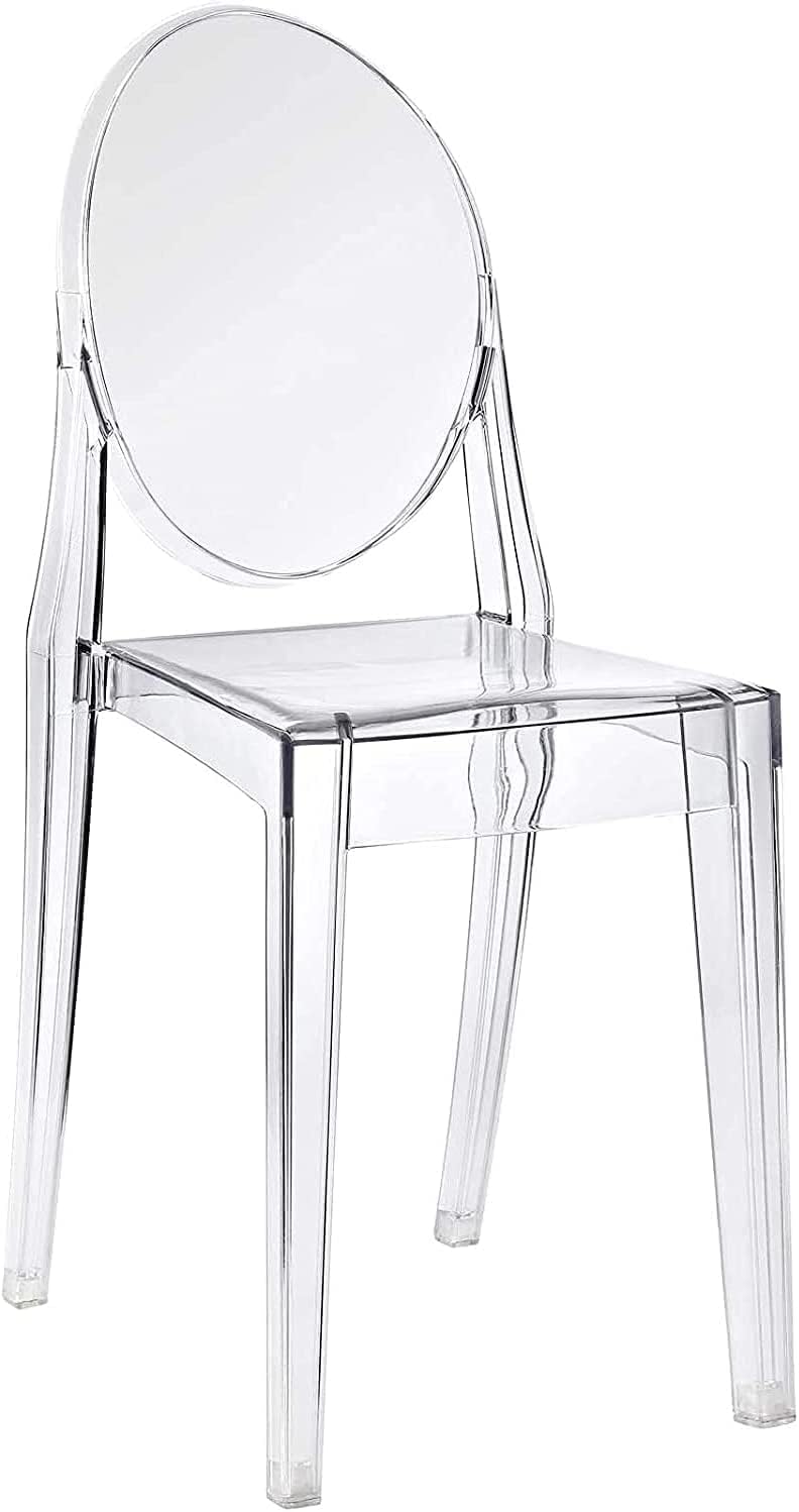 Olmecs Casper Modern Acrylic Stacking Kitchen ,Fully Assembled (No Arm Chair)