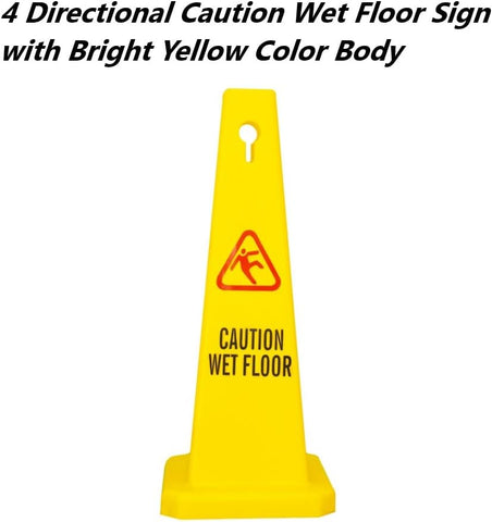Olmecs 4 Sides View Caution Wet Floor Safety Cone