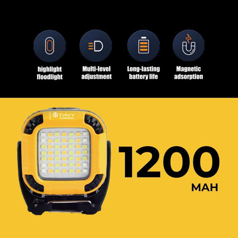 Toby’s CPL-T30 Rechargeable LED Floodlight High Brightness Long Battery Life