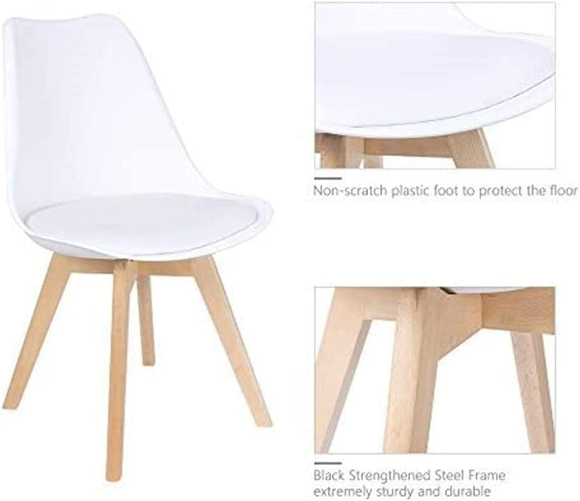 Olmecs Natural Wood Legs Mid Century Modern DSW Molded Shell Lounge Plastic Arm Chair