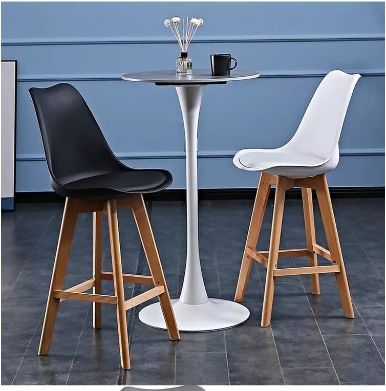 Olmecs Bar Stools Set of 2 White Office Cocktail High Chair