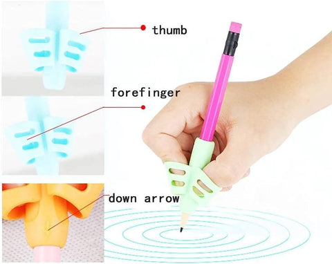 6 Pack Pencil Grips for Kids Handwriting, Ergonomic Writing Training Aid