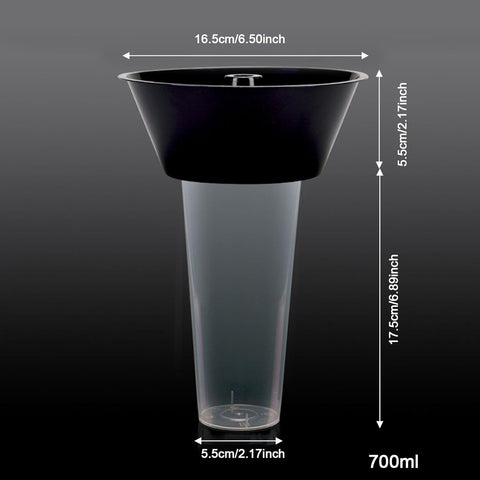 250Pcs / Ctn Drink And Snack Cup, 2 In 1 Stadium Tumbler Bowl, Reusable Leakproof Drink And Snack Bowl with Straw