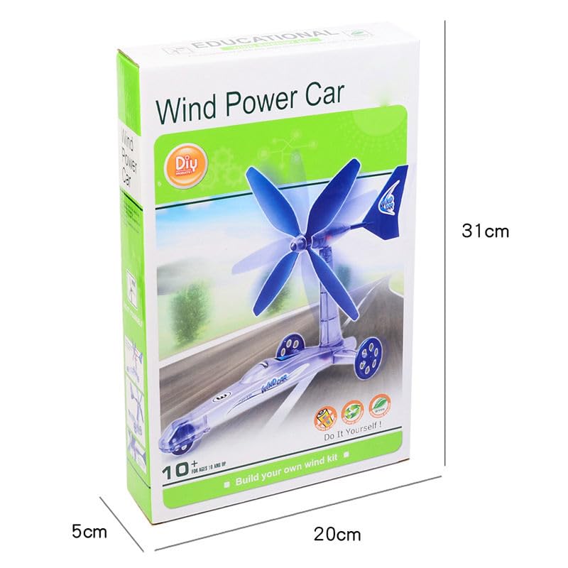 emma DIY STEM Intelligence Toys for Children Wind Powered Vehicles Puzzle Experiment