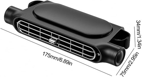 Car Headrest Cooling Air Fan 3 Speeds Portable USB Vehicle Fan
