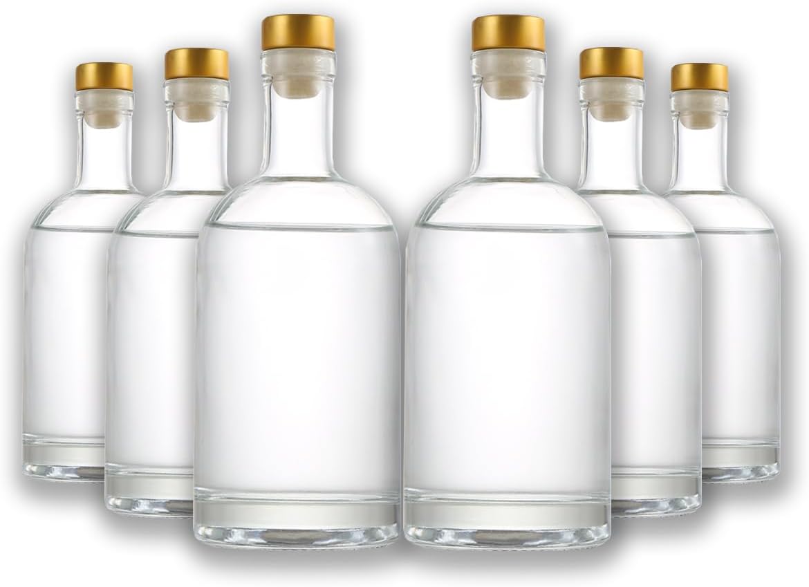 Willow Glass Gin / Juice Bottles with Gold Stopper 200ml (60 Pcs/Ctn)