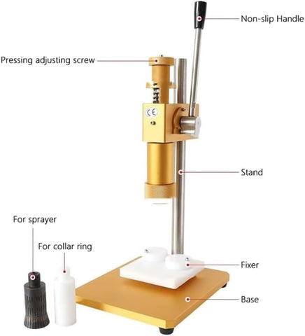 Manual Perfume Bottle Mouth Capping And Crimping Machine Metal Cap