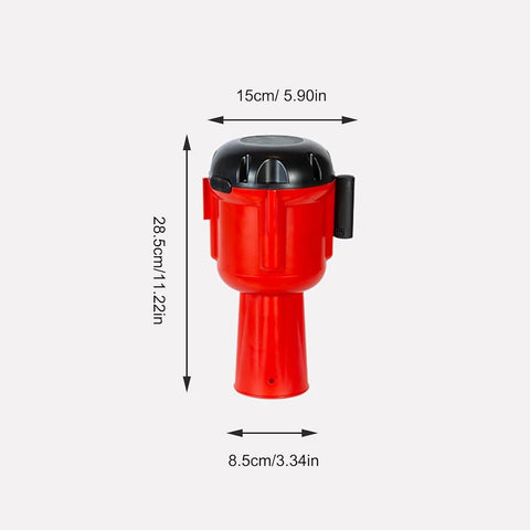 Road Cone Barrier Top with Retractable Wall Warning Tape for Crowd Control Railings And Dividers