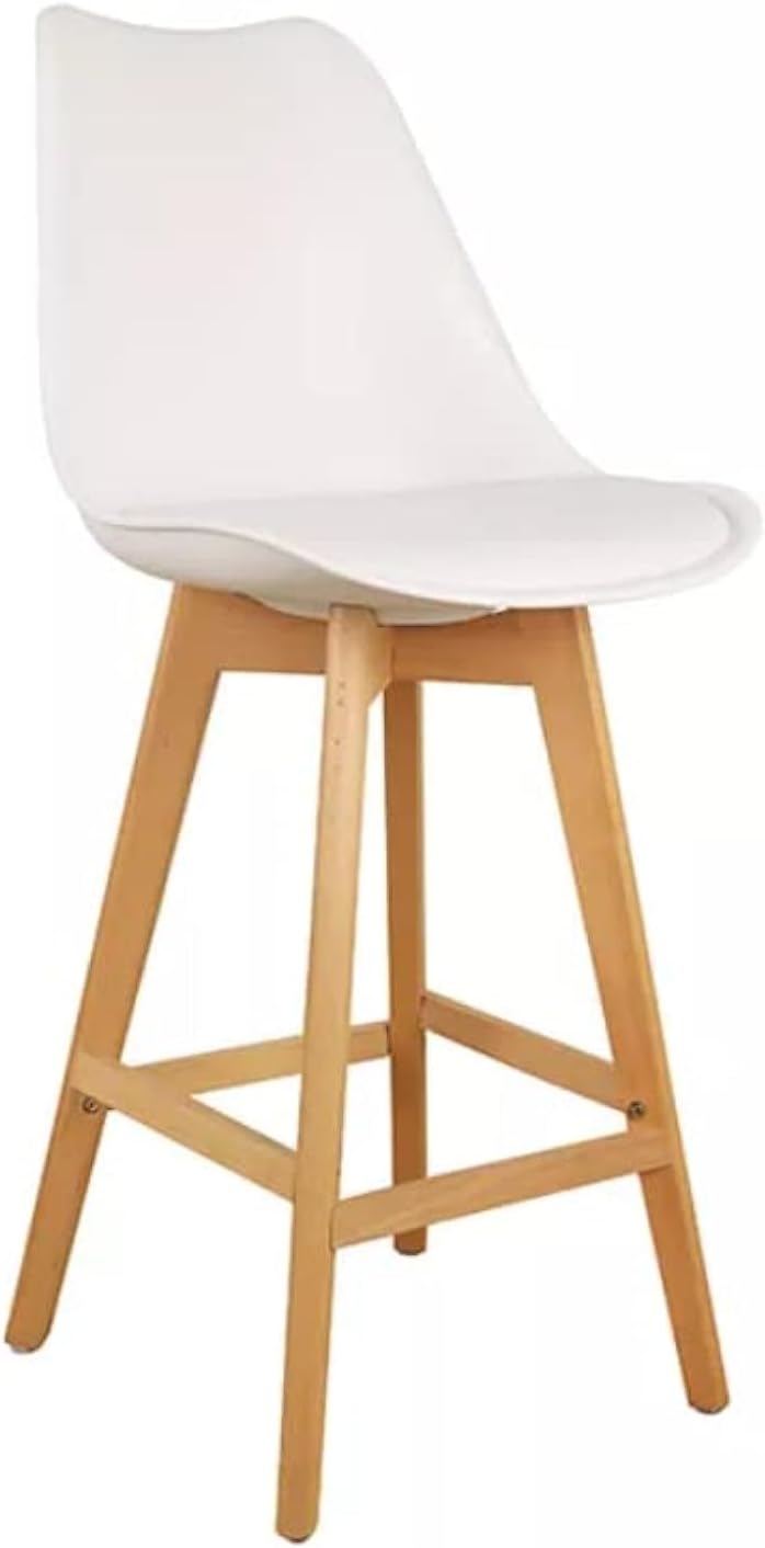 Olmecs Bar Stools Set of 2 White Office Cocktail High Chair