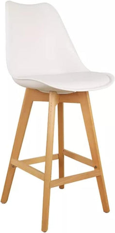 Olmecs Bar Stools Set of 2 White Office Cocktail High Chair