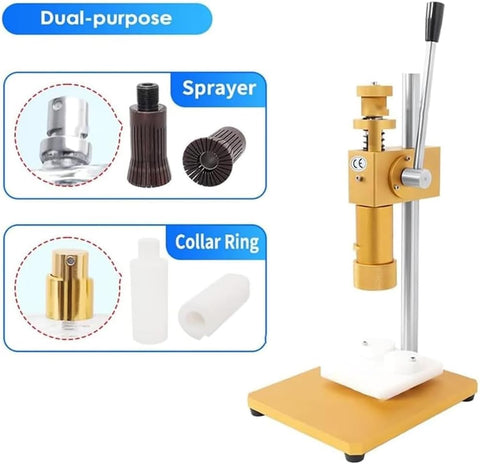 Manual Perfume Bottle Mouth Capping And Crimping Machine Metal Cap