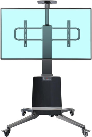 Floor TV Stand Rolling TV Cart for Large Screen 55-85 inch TVs | Motorized Lift TV Cart with Remote Control