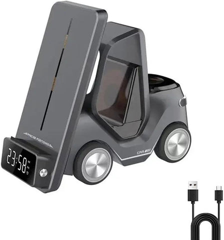 3 in 1 Forklift Wireless Charger Station for iPhone Charger, Mobile Phone Wireless Charging