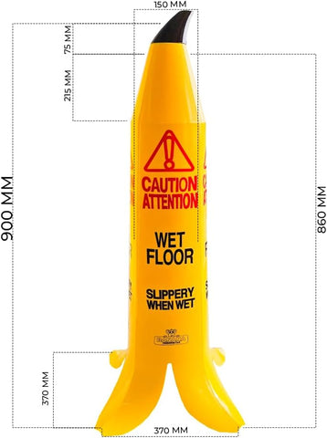Olmecs Wet Floor Banana Cones -90CM | Banana-Shaped Wet Floor Cone (1)