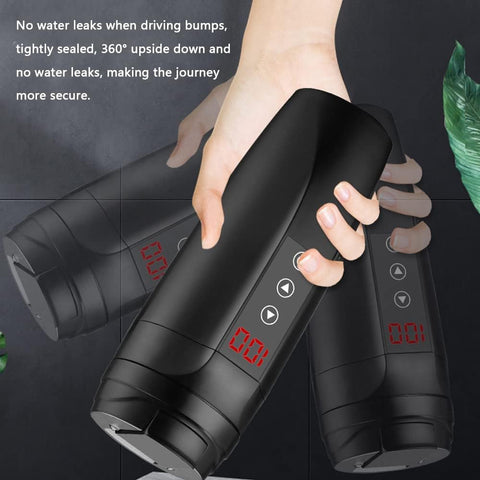 Olmecs Electric Kettle Mug Stainless Steel Bottle 450ML with 25-100℃ Temperature Control for Coffee Tea Milk