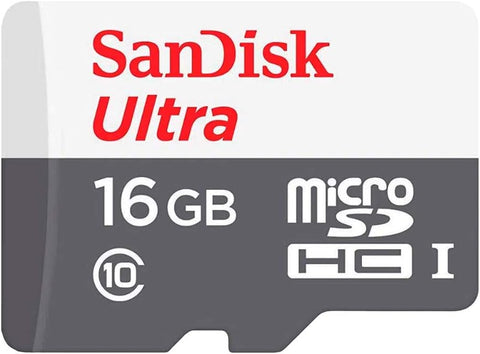 SanDisk 16 GB Ultra Android Class 10 MicroSDHC Memory Card, White, SDSQUNS-016G-GN3MN