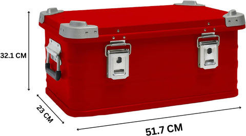 Aluminum and Magnesium Alloy Camping Storage Box, Cooking and Outdoor Gear Box, Fishing Gear Organizer (Green)