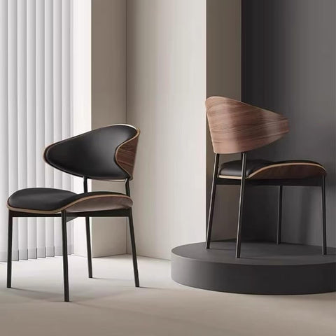 Olmecs Modern Wood & Leather Chairs for Home & Restaurant