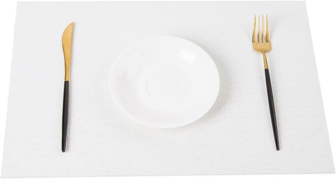 Simple PVC Dining Table Mat, Insulation Mat for Home, Restaurant, Hotel (10Pc Set)