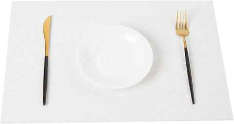 Simple PVC Dining Table Mat, Insulation Mat for Home, Restaurant, Hotel (10Pc Set)