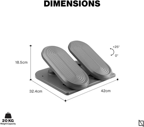 Navodesk NAVO Ergonomic Underdesk Footrest with Tilt Mechanism
