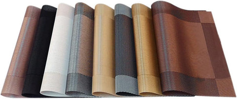 Simple PVC Dining Table Mat, Insulation Mat for Home, Restaurant, Hotel (10Pc Set)