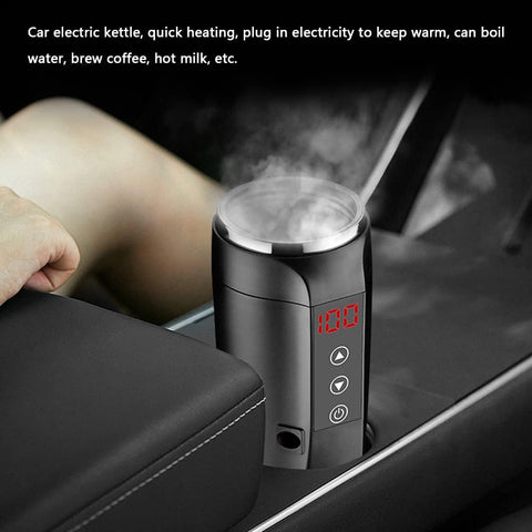 Olmecs Electric Kettle Mug Stainless Steel Bottle 450ML with 25-100℃ Temperature Control for Coffee Tea Milk
