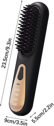Hair Straightener Brush, Portable Straightening Brush for Travel