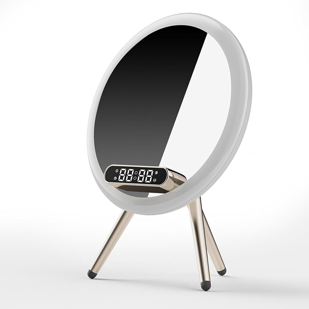 Q6 New LED Makeup Mirror with Bluetooth Speaker, Phone Stand and Charging