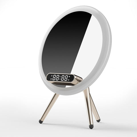 Q6 New LED Makeup Mirror with Bluetooth Speaker, Phone Stand and Charging