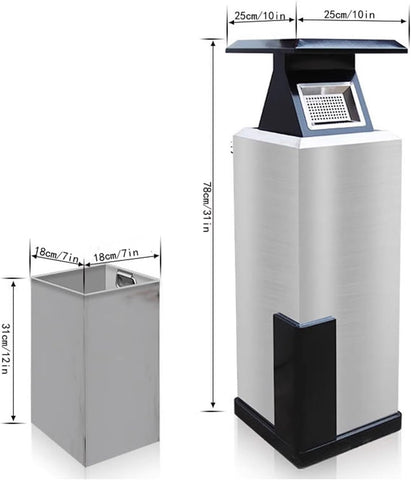 Standing Ashtray Stainless Steel Painted Vertical Ash Column Cigarette Butt Collector