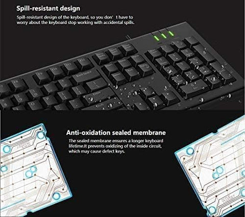 RAPOO NK1900 Wired Keyboard with USB Connectivity