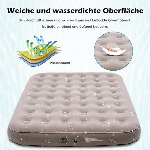 Air Mattress with Electric Pump | Fast Inflatable Bed for Home, Camping & Travel | Durable Leak-Proof Design and Carry Bag (180CM X 73CM)
