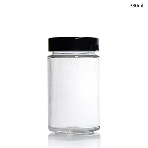 Glass Jar for Kitchen Storage with Air Tight Black Cap 100ml (120Pcs/Ctn)