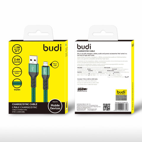Budi USB to microUSB conversion cable model DC232M15L 1.5m length