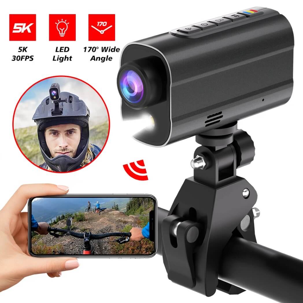 5K Anti Shake Action Camera for Bike & Helmet