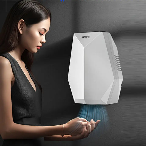 Smart Sensor Hand Dryer, Wall-Mounted Hand Drying Device, Blue Light Irradiation, 1600W High Power