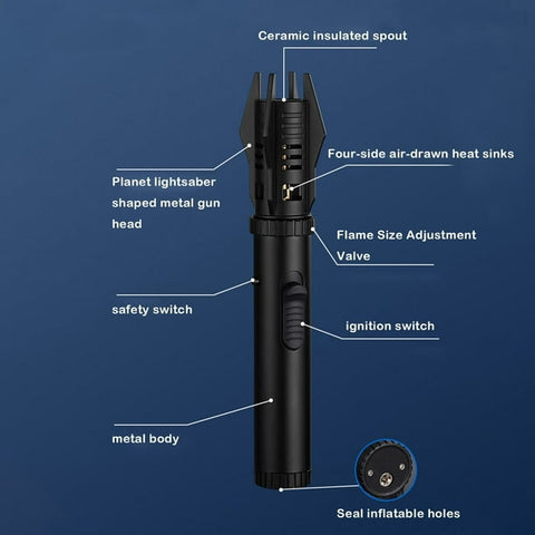 Windproof Straight Flame Lighter