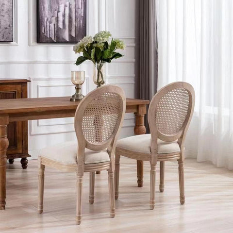 Olmecs Mordern Solid Wood Dining Chair for Kitchen (beige)
