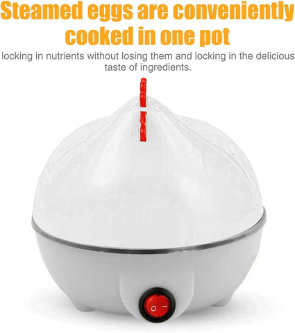 Electric Egg Cooker, White Egg Steamer, Egg Cooker, 7 Egg Volume