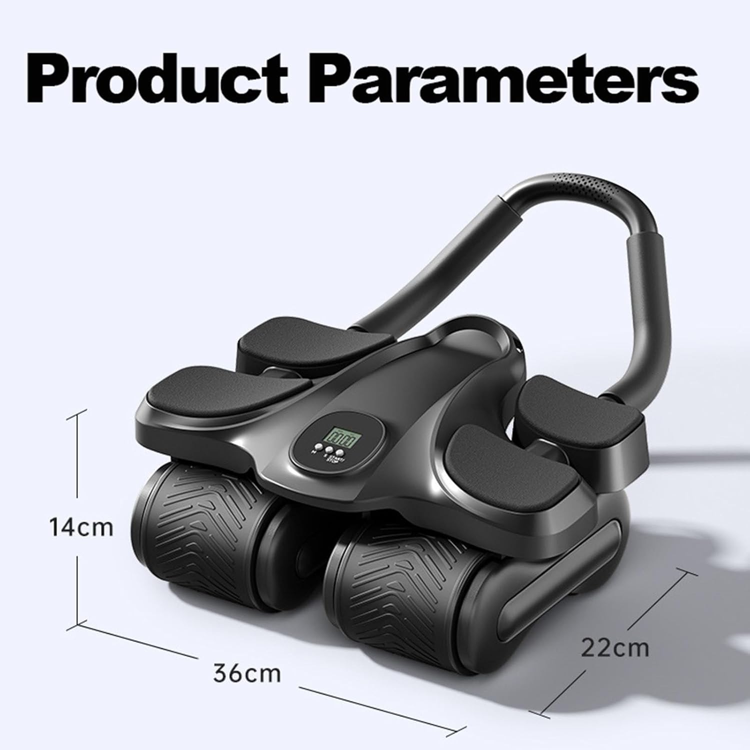 4-Wheeled Abdominal, Fitness Belly Rolling Wheel-4 Elbow Support, 290MM Widened Wheel Base