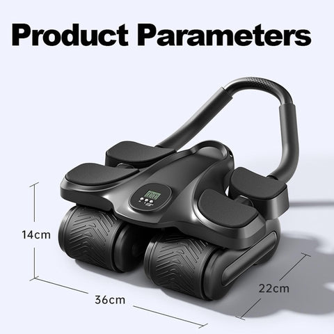 4-Wheeled Abdominal, Fitness Belly Rolling Wheel-4 Elbow Support, 290MM Widened Wheel Base