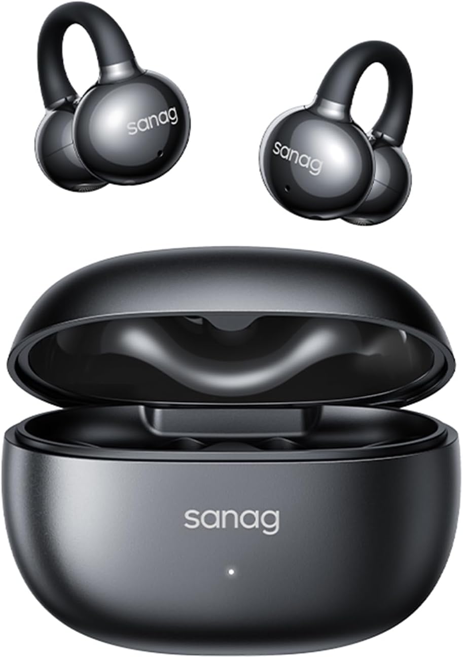Sanag Z60S Open Ear Free Clip On Headphones, True Wireless Bluetooth Earbuds