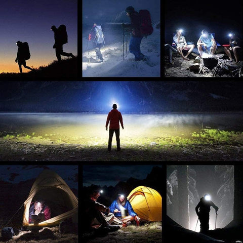 USB Rechargeable Head Lamp for Camping Fishing Torch