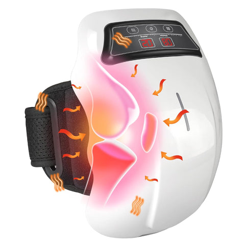 Cordless Heated Knee Massager for Pain Relief | Wireless Vibration & Infrared Heat Therapy